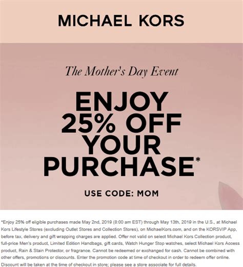 michael kors mother's day promo code